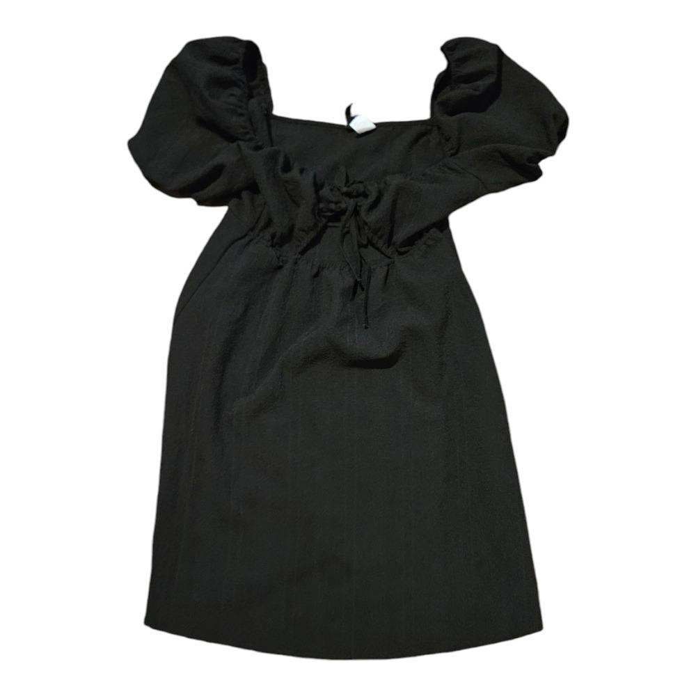 Divided by H&M Small Black Puff-Sleeve Mini Dress